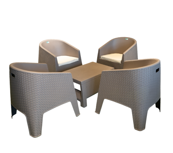 4 Sillones Oasis + Mesa Bali
