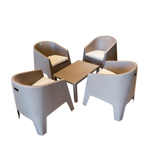 4 Sillones Oasis + Mesa Nantes