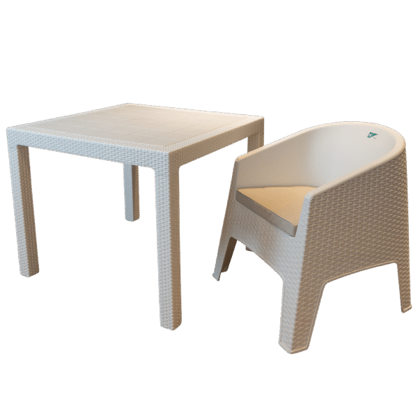 4 Sillones Oasis + Mesa Fidji